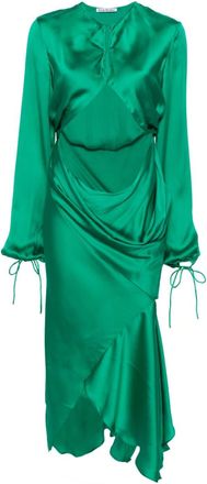 Acne Studios cut-out silk dress - women - Silk - 34 - Green