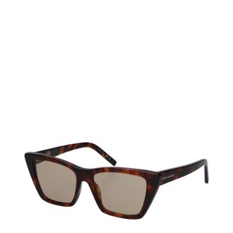 Saint Laurent Damess Zonnebril Acetaat Bruin