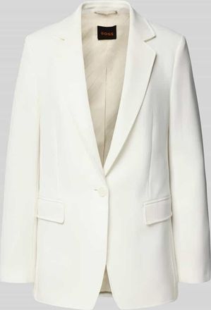 Boss Orange by Hugo Boss BOSS Orange Regular Fit Longblazer mit Reverskragen Modell JABLA3 in Offwhite, Gr&ouml;&szlig;e 34