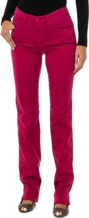Armani Jeans Veelzijdige Lange Broek met Elastische Stof - Dames - Straight fit broeken - Roze - W25 - Katoen - Broeken