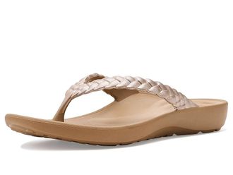 Aetrex Vicki Thong Sandal Womens Sandals Champagne Gloss : EU 42 (US Womens 10.5-11) M (B), Synthetic