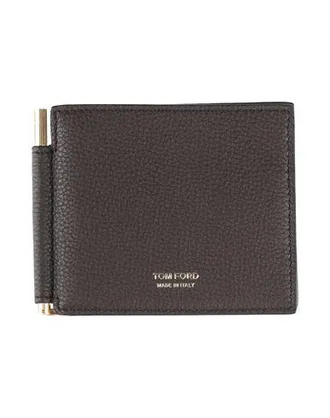 USED TOM FORD 黒 レザー ウォレットチェーン トムフォード カーフ レザー チェーン ウォレット 二つ折り 財布