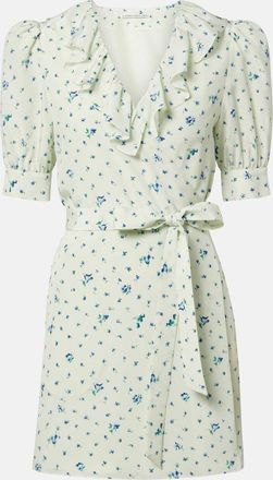Alessandra Rich Floral silk minidress