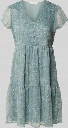 Only Regular Fit Chiffonkleid mit floralem Muster Modell AIDA ELISA LIFE in Schilf, Größe XS