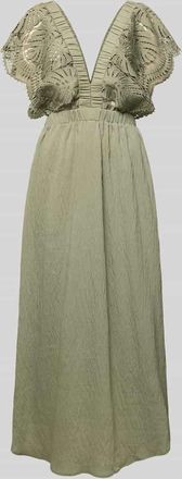 Copenhagen Muse Midikleid mit Loch-Stickerei Modell Cole in Lind, Gr&ouml;&szlig;e XS