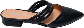 Pollini Heeled Mules - Dames - Muiltjes - Zwart - 35 EU - Leer - Schoenen