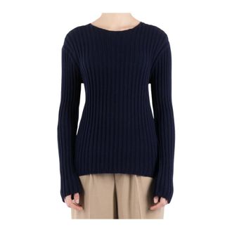 Acne Studios Dames, Truien, Blauw, Maat: M Katoen