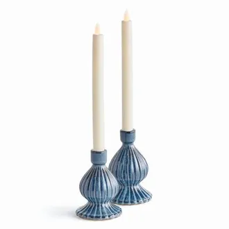 Napa Home & Garden Mela Taper Candle Holders Set of 2 in Blue at Nordstrom