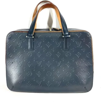 Louis Vuitton Navy Monogram Mat Shoulder Bag Tote Bag (Pre-Owned)