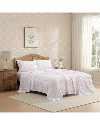 Laura Ashley Blossom Bliss Cotton Percale Sheet Set