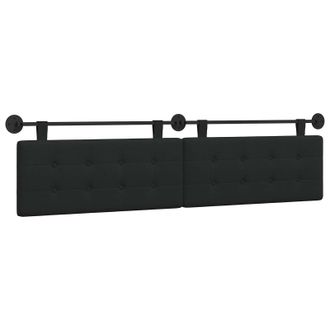 vidaXL Cabecero Colgante Negro Tela Vidaxl