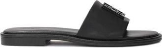 Kazar Platte muilezels in zwart graanleer - Dames - Sandalen - Zwart - 36 EU - Leer - Schoenen