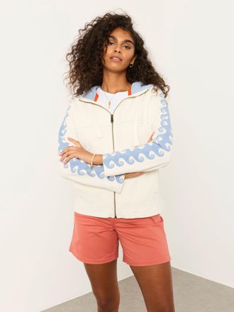 Fat Face FatFace Natural Sun Graphic Zip Through Hoodie