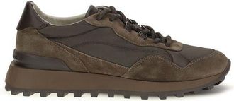 Brunello Cucinelli Brown Calf Leather Bos Taurus Athletic Womens Sneakers