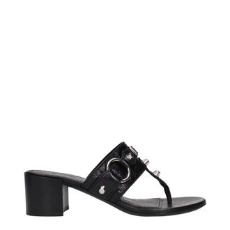 Balenciaga City Sandalen Damen Leder Schwarz
