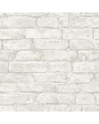 InHome White Denver Brick Peel & Stick Wallpaper