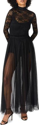 Steve Madden Shiloh Long Sleeve Lace Dress in Black at Nordstrom, Size Xx-Large