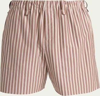 Homme Pliss&eacute; Issey Miyake Mens Multi-Stripe Jersey Flat-Front Shorts