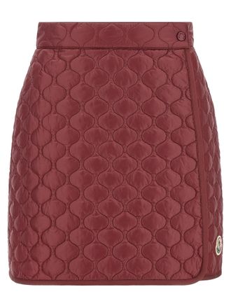 Moncler Bordeaux Polyamide Long Womens Skirt