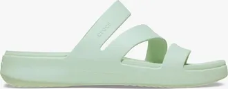 Crocs Womens Crocs GETAWAY STRAPPY Womens Sliders Mint Tint - Green - Size: 3