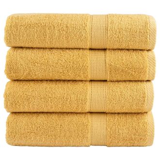 Berkfield Home Premium Hand Towels SOLUND 4pcs Gold 50x100cm 600gsm