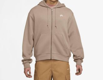 Nike Sb Full-Zip Hoodie In Khaki
