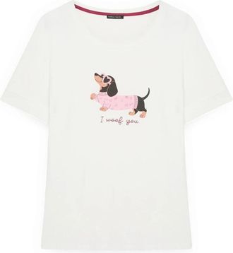 Fiorella Rubino T-Shirts - Dames - T-shirts - Wit - M - Katoen - Tops