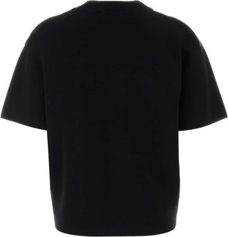 MM Studio Womens Black Viscose Blend Segale T-Shirt Nero Maglie Sweater