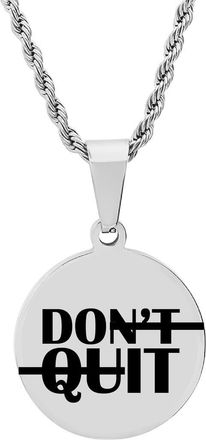 HMY Jewelry Stainless Steel Pendant Necklace in Metallic at Nordstrom Rack