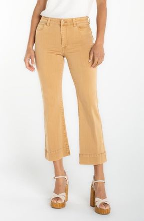 Liverpool Hannah Crop Flare Jeans in Straw at Nordstrom, Size 12P
