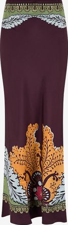 La DoubleJ Lange Seidenserge-Rock mit Musterung Sleek