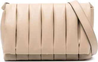Themoirè Aria inverted-pleat shoulder bag - women - Polyurethane - One Size - Neutrals