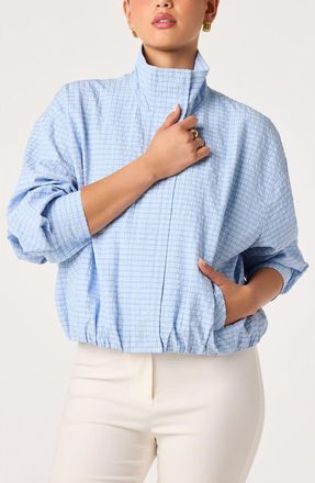 ASTR the Label Cooper Jacket in Blue Plaid at Nordstrom, Size X-Small