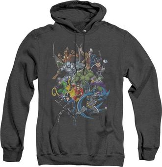 Gildan Batman Saints And Psychos Adult Heather Hoodie / Hooded Sweatshirt