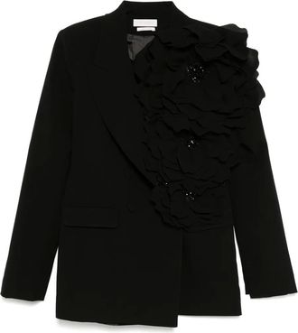 Saiid Kobeisy Blazer sartoriale a fiori - Nero