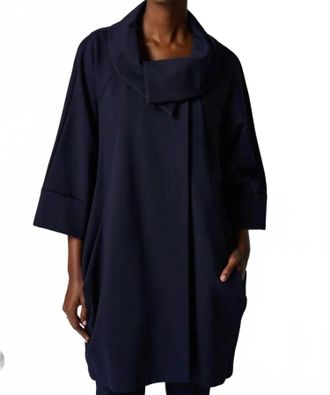 Joseph Ribkoff Classic Cocoon Coat In Midnight Blue