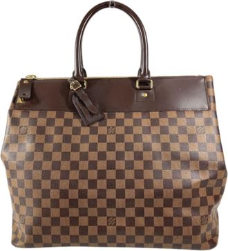 Louis Vuitton Brown Damier Canvas Ebene Damier Canvas Boston Bag Handbag Tote Bag (Pre-Owned)