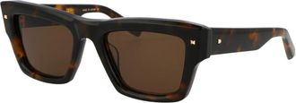 Valentino Garavani Stijlvolle Zonnebrillen Xxii Collectie - Dames - Zonnebrillen - Bruin - 53 MM - Accessoires