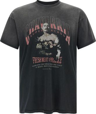 Willy Chavarria San Chachi Produce Easy Tee - Heren - T-shirts - Zwart - L - Katoen - Tops