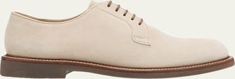 Brunello Cucinelli Mens Suede Derby Shoes