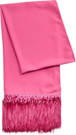 Taller Marmo Babe Fringed Crepe Scarf - Pink - One Size