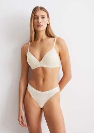 Marc O'Polo B&uuml;gelloser BH MARC OPOLO Second Skin, Damen, Gr. 70, Cup B, weiss (wei&szlig; cotton), Obermaterial: 64% Polyester, 27% Polyamid, 9% Elasthan, bequem, BHs B