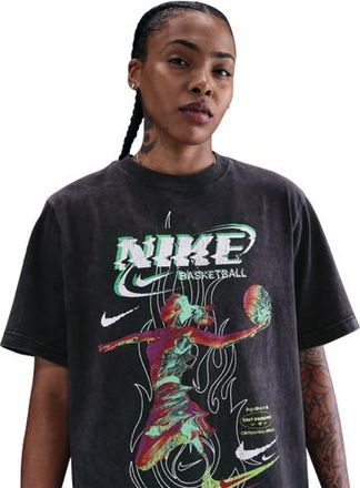 Nike Womens Essential Glitch T-shirt - Black/Black Size XL
