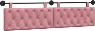 vidaXL Cabecero Colgante Rosa Terciopelo Vidaxl