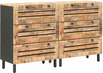 vidaXL Armarios De Almacenamiento 2 Uds. 120 X 33 X 75 Cm Multicolor Vidaxl