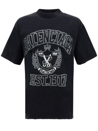 Balenciaga T-shirt met print - Zwart