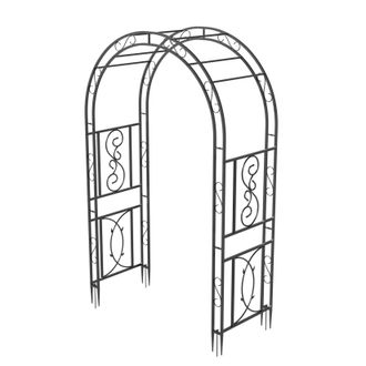 OEM Arco De Jard&iacute;n, Construcci&oacute;n Met&aacute;lica Resistente, F&aacute;cil Montaje, Negro