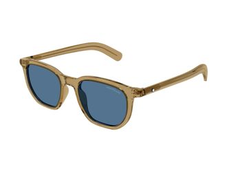 Montblanc Mb0352s Translucent Light Brown Acetate Sunglasses