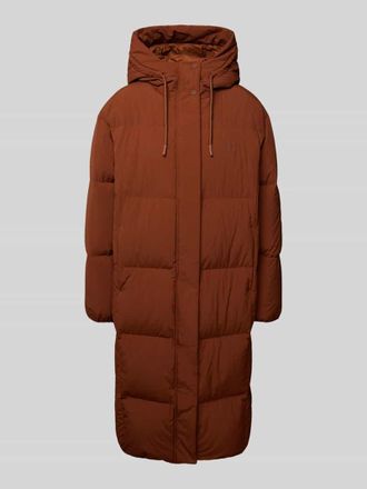 HUGO BOSS Steppmantel mit Label-Print Modell Fini in Hazel, Gr&ouml;&szlig;e XL