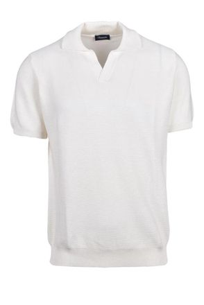 Drumohr Cotton Knit Polo Shirt - White
